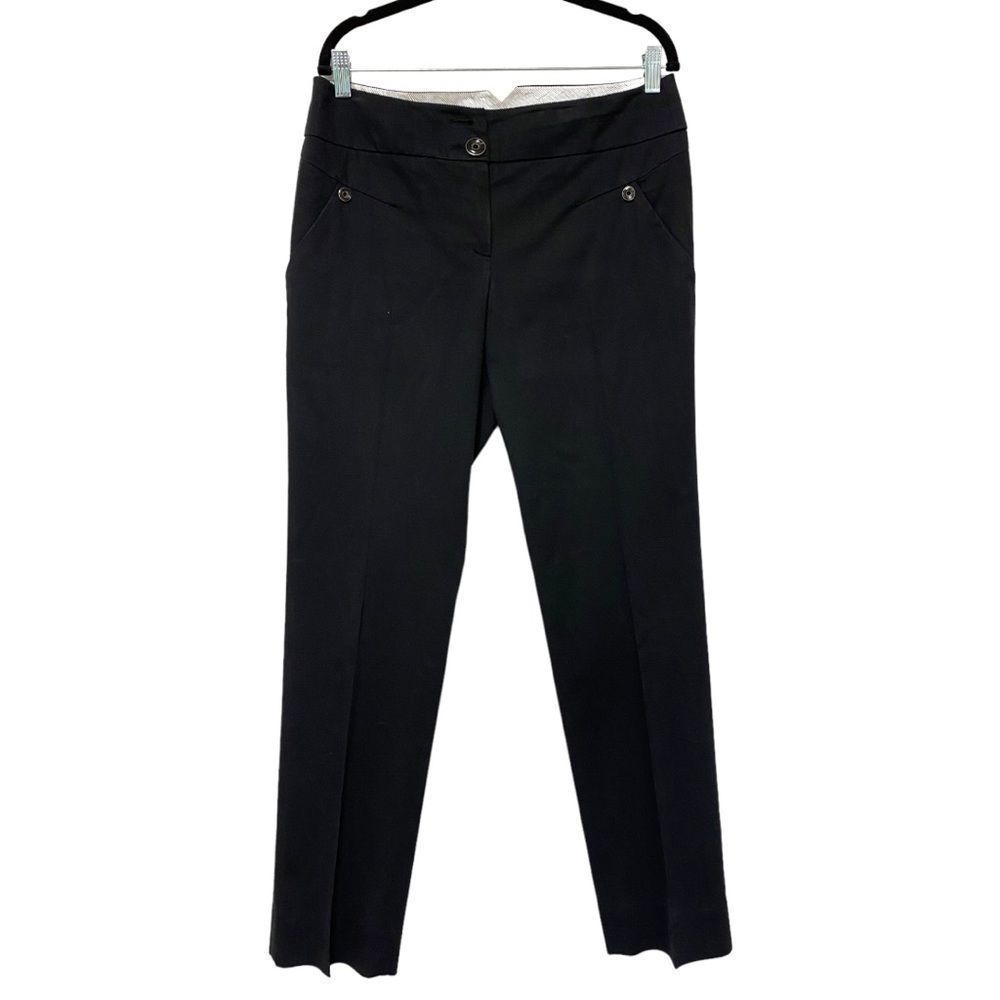 ANTHROPOLOGIE LEIFSDOTTIR Black Cotton Blend Straight Leg Pants 8